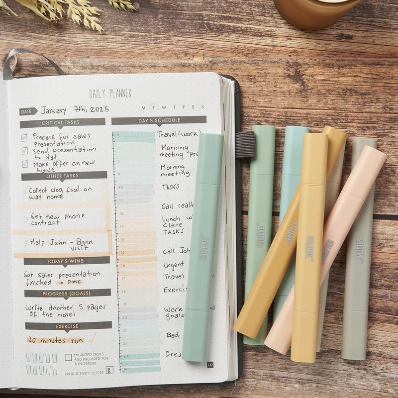 Believe - Aesthetic Bible Highlighters No Bleed Through Assorted Colors, Cute Highlighter Dual Tip For Journaling Supplies And School Accessories, Bible Highlighters And Pens No Bleed (BOHO EARTH) - Image 5